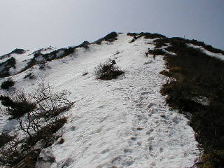大山登山残雪